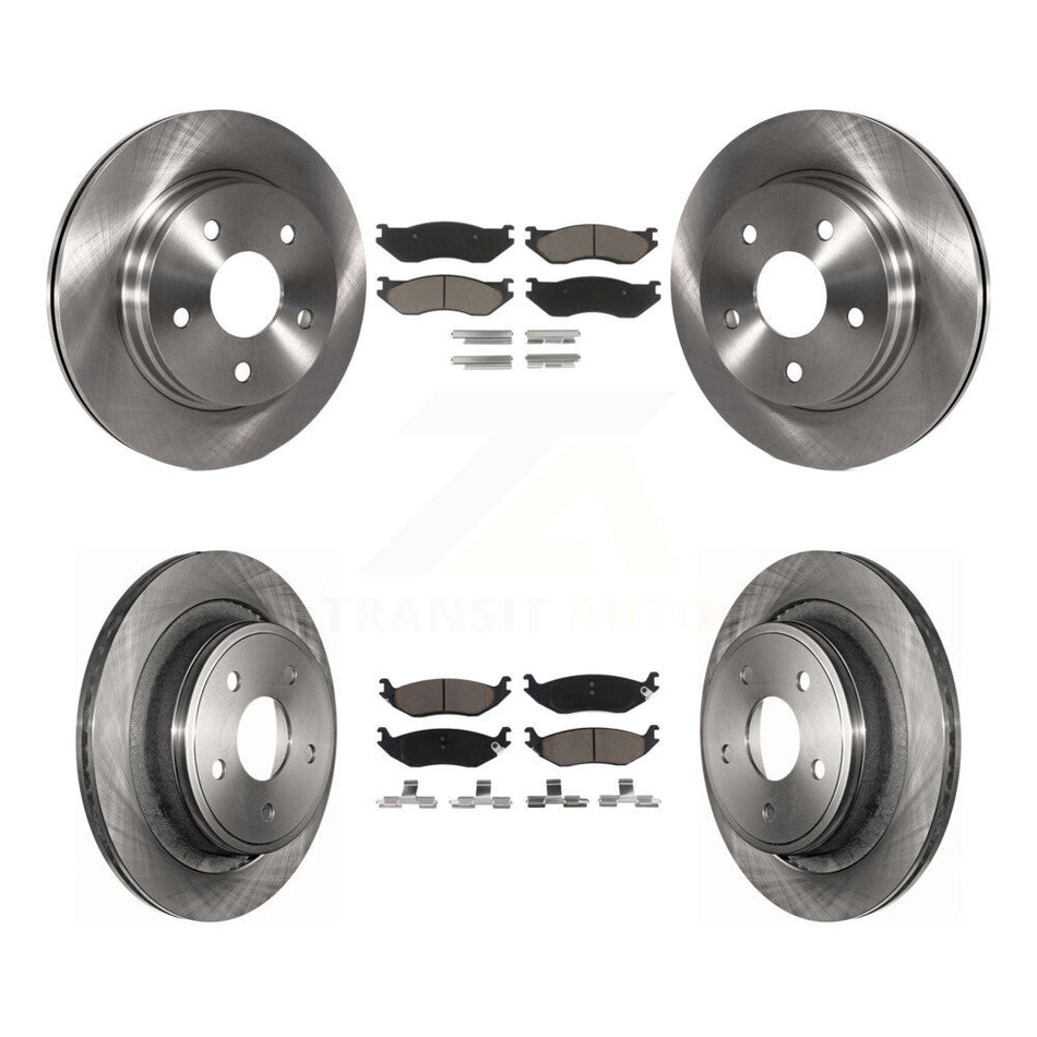 Front Rear Disc Brake Rotors And Ceramic Pads Kit For Dodge Ram 1500 K8C-101575