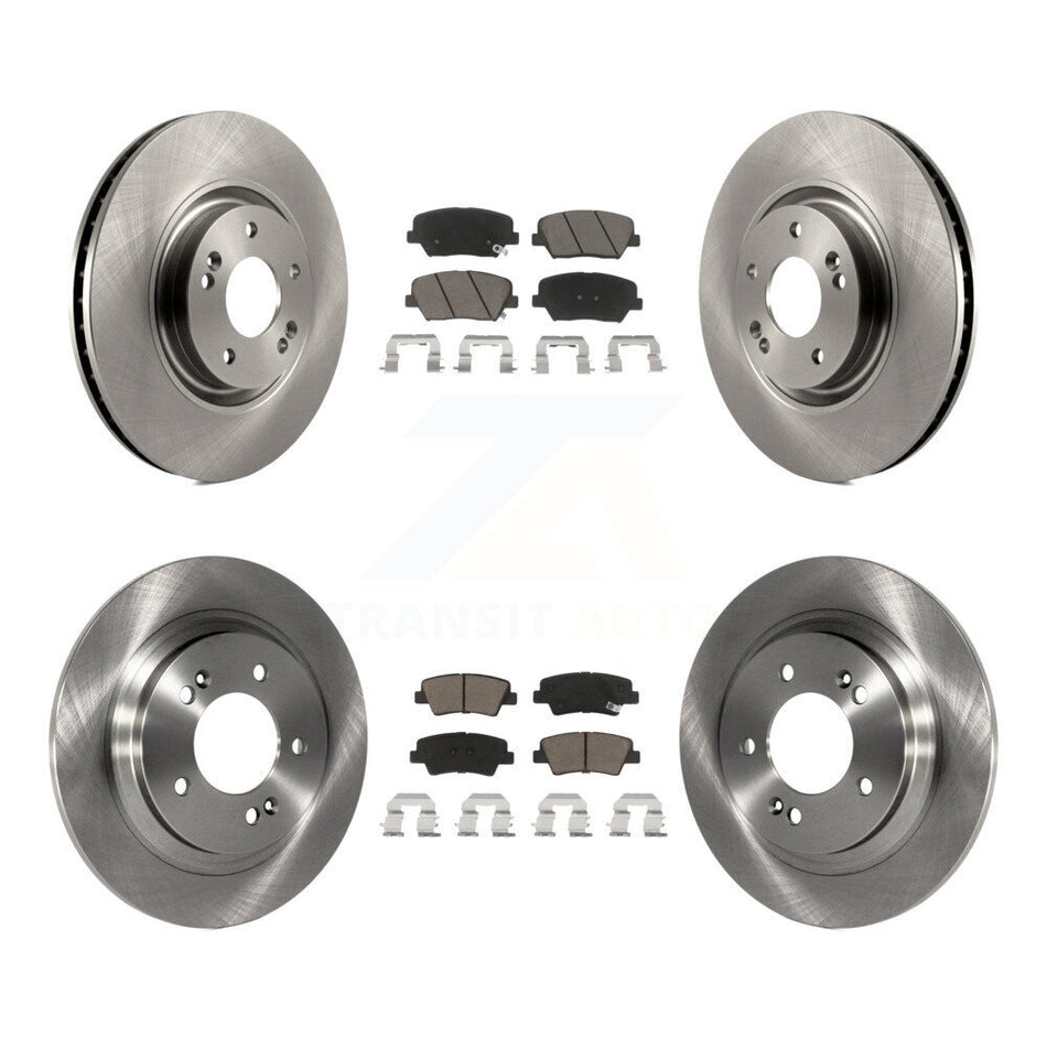 Front Rear Disc Brake Rotors And Ceramic Pads Kit For 2016-2017 Hyundai Azera Limited K8C-101586
