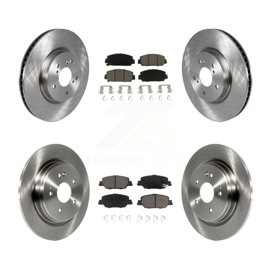 Front Rear Disc Brake Rotors And Ceramic Pads Kit For Honda CR-V K8C-101589