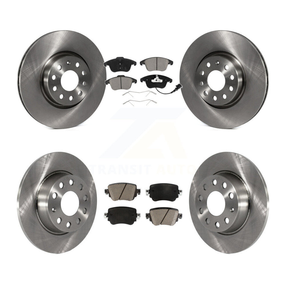 Front Rear Disc Brake Rotors And Ceramic Pads Kit For Volkswagen Passat K8C-101598