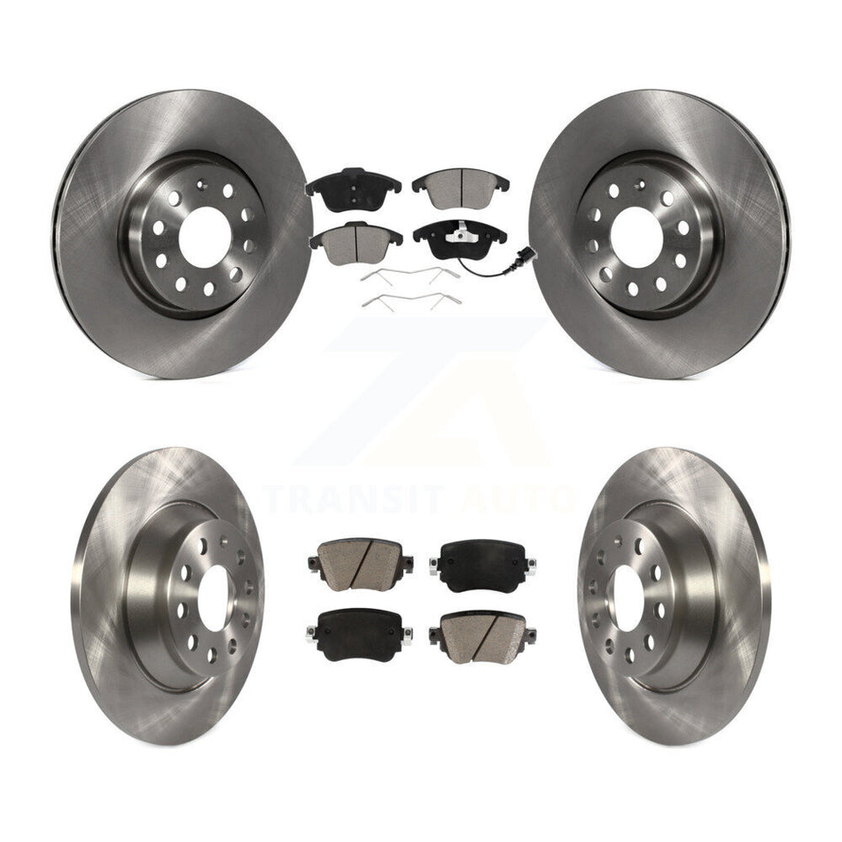 Front Rear Disc Brake Rotors And Ceramic Pads Kit For 2016-2018 Audi Q3 Quattro K8C-101599