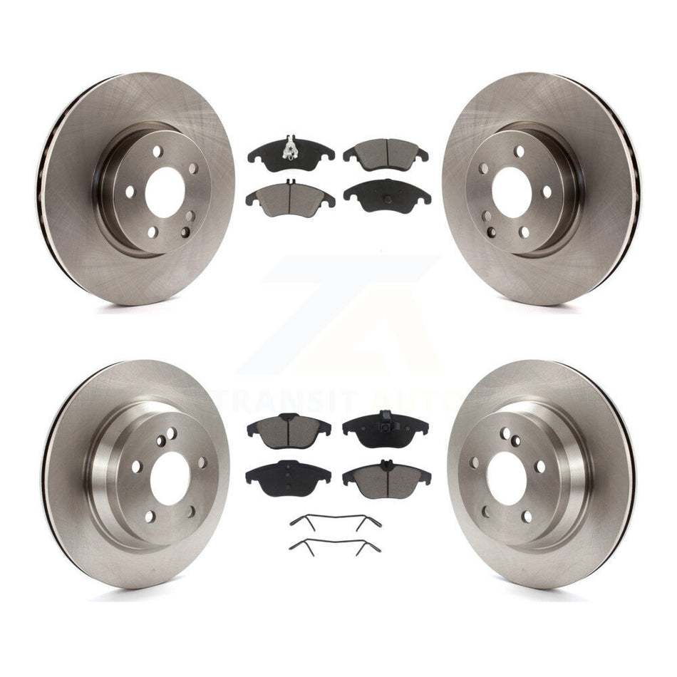 Front Rear Disc Brake Rotors And Ceramic Pads Kit For 2014 Mercedes-Benz E350 Convertible Coupe With 322mm Diameter Rotor K8C-101605