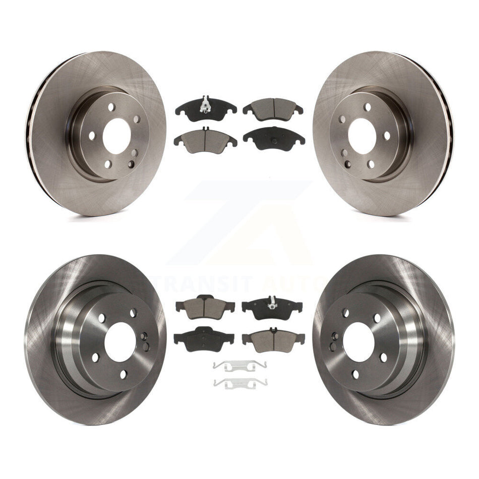 Front Rear Disc Brake Rotors And Ceramic Pads Kit For 2014-2016 Mercedes-Benz E250 With 322mm Diameter Rotor K8C-101609