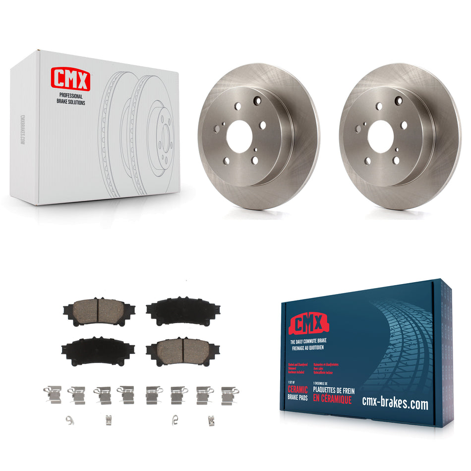 Rear Disc Brake Rotors And Ceramic Pads Kit For Toyota Prius V Mirai K8C-101631