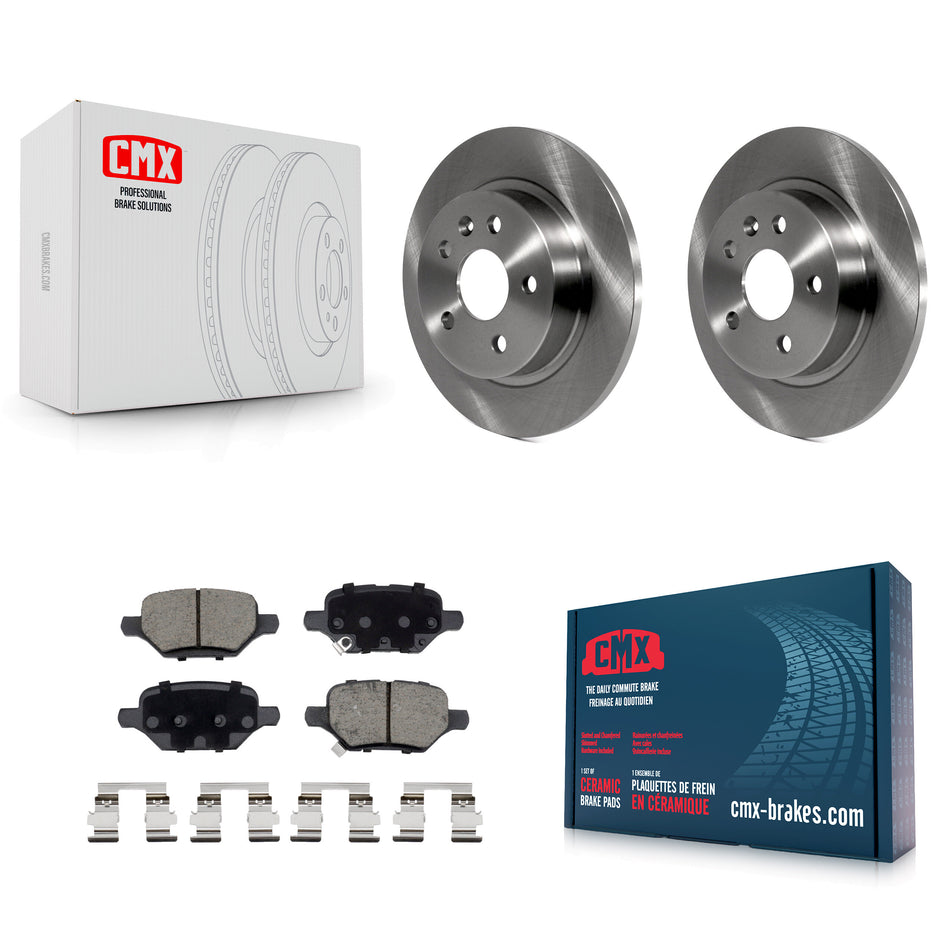Rear Disc Brake Rotors And Ceramic Pads Kit For 2018-2022 Buick Encore Chevrolet Trax K8C-101639
