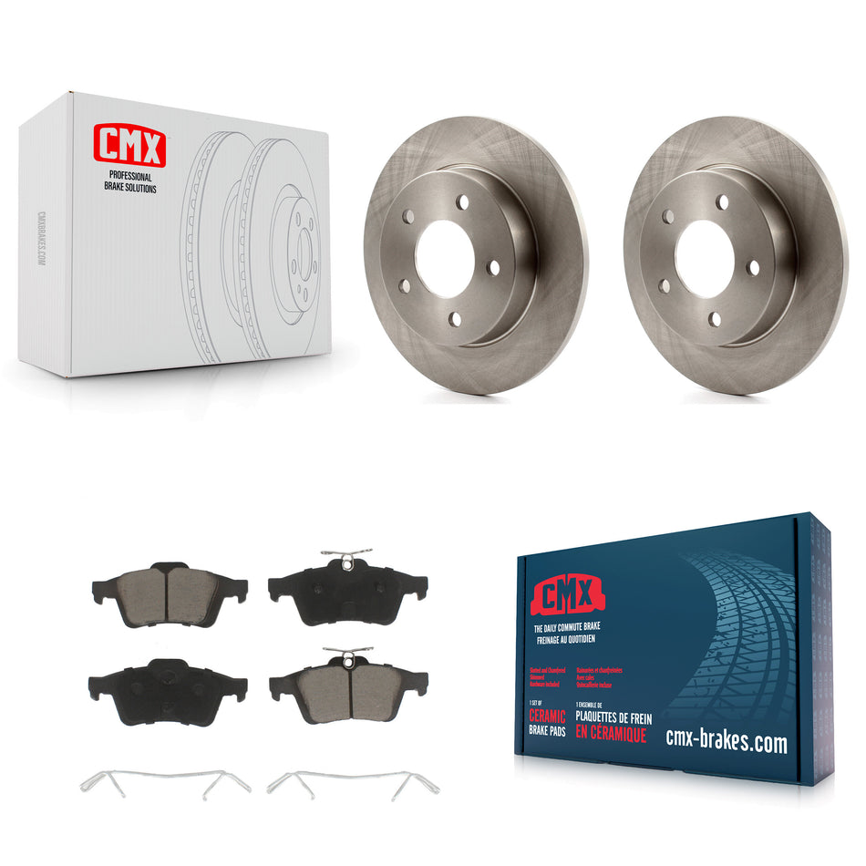 Rear Disc Brake Rotors And Ceramic Pads Kit For Mazda 3 Sport K8C-101658