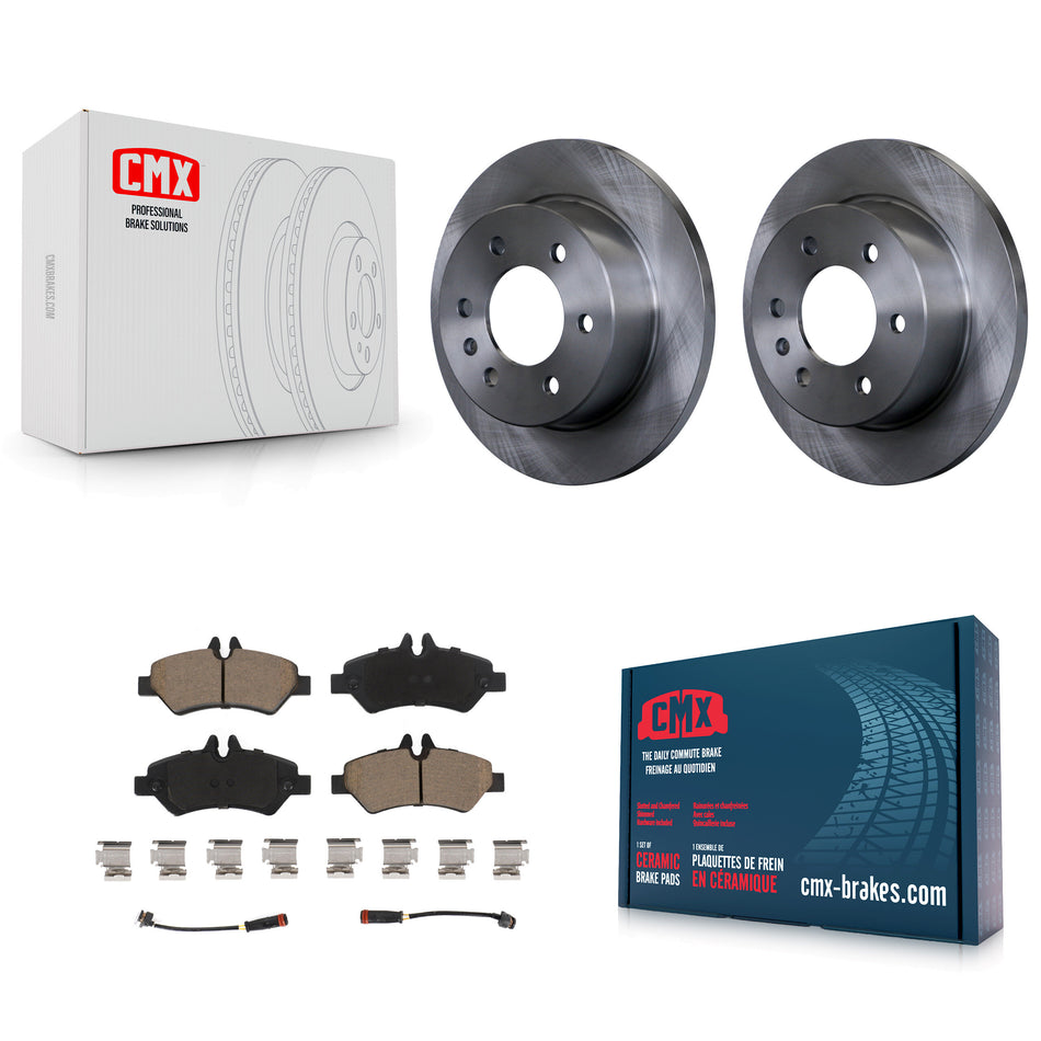 Rear Brake Rotors Ceramic Pad Kit For Sprinter 2500 Mercedes-Benz Dodge 3500 Freightliner K8C-101661