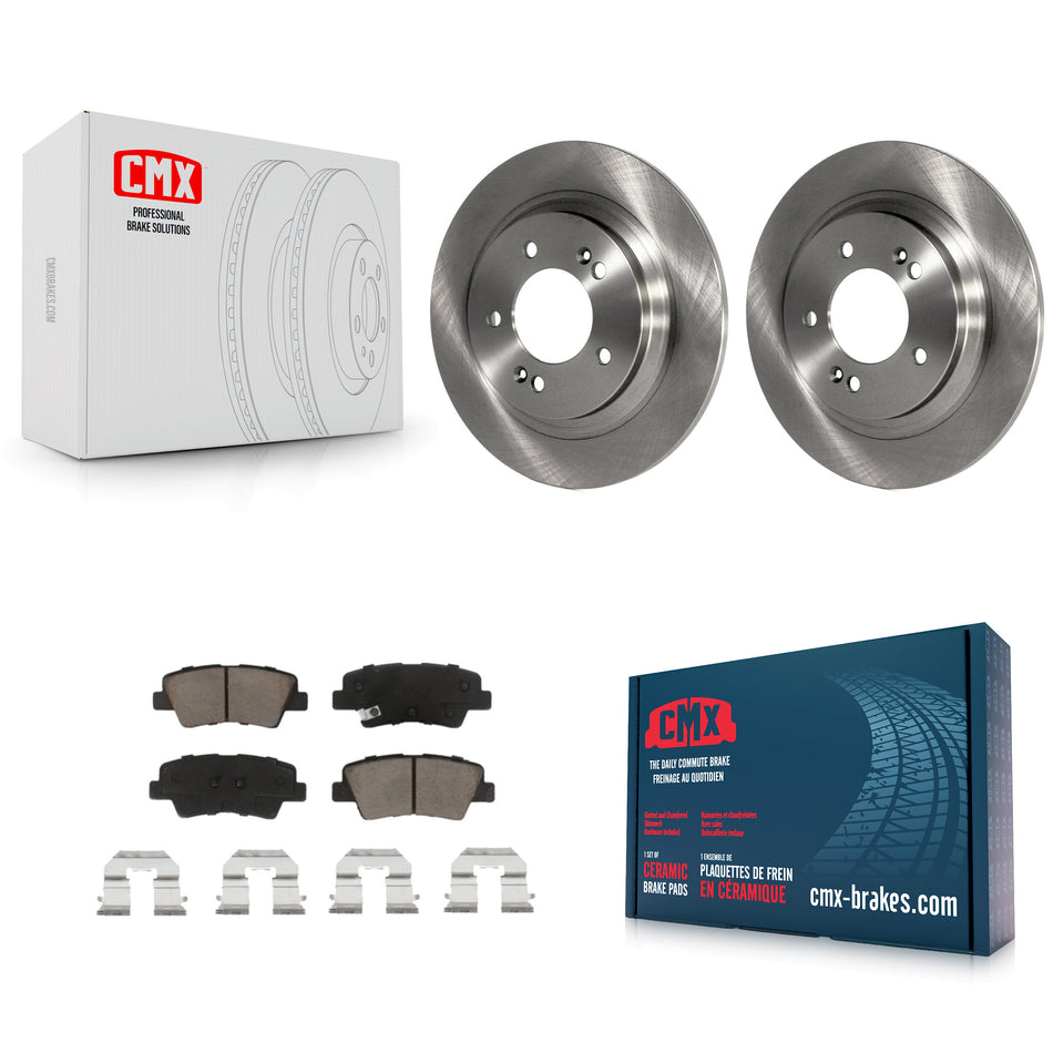 Rear Disc Brake Rotors And Ceramic Pads Kit For Kia Optima Hyundai Sonata Soul EV K8C-101663