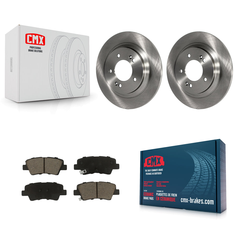 Rear Disc Brake Rotors And Ceramic Pads Kit For Hyundai Sonata Kia Optima Elantra GT Soul EV Forte Forte5 K8C-101666