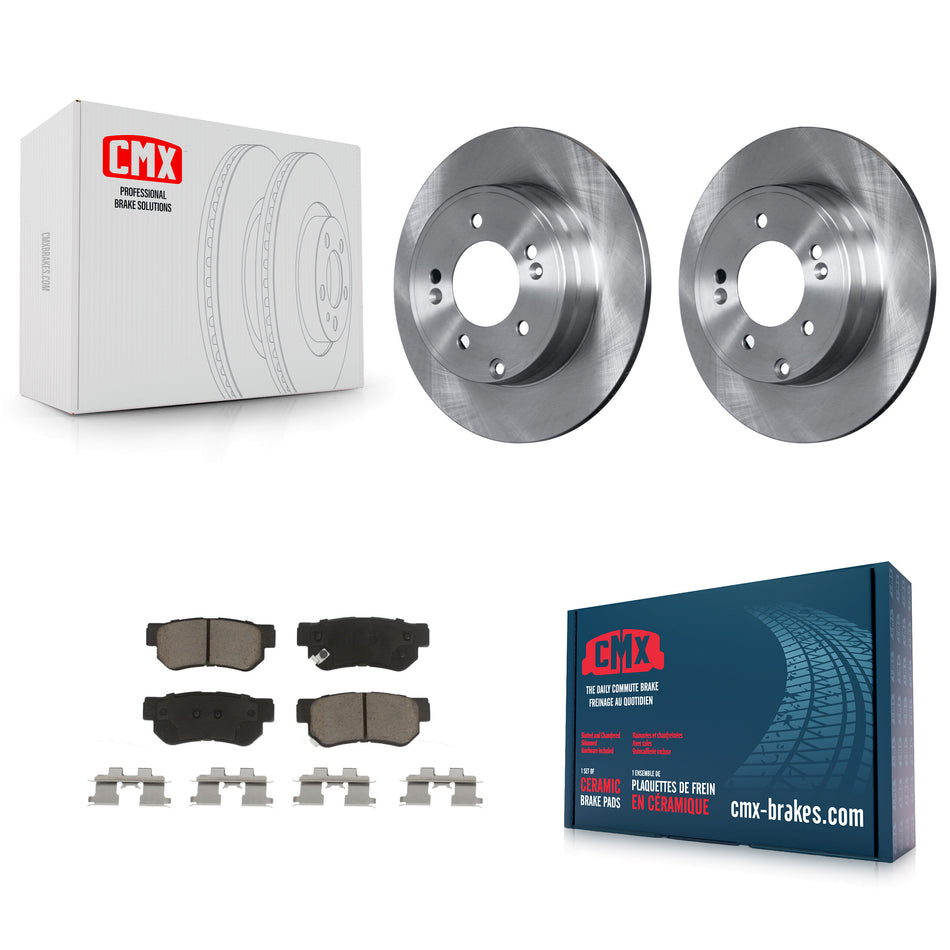 Rear Disc Brake Rotors And Ceramic Pads Kit For Hyundai Sonata 3.3L K8C-101667