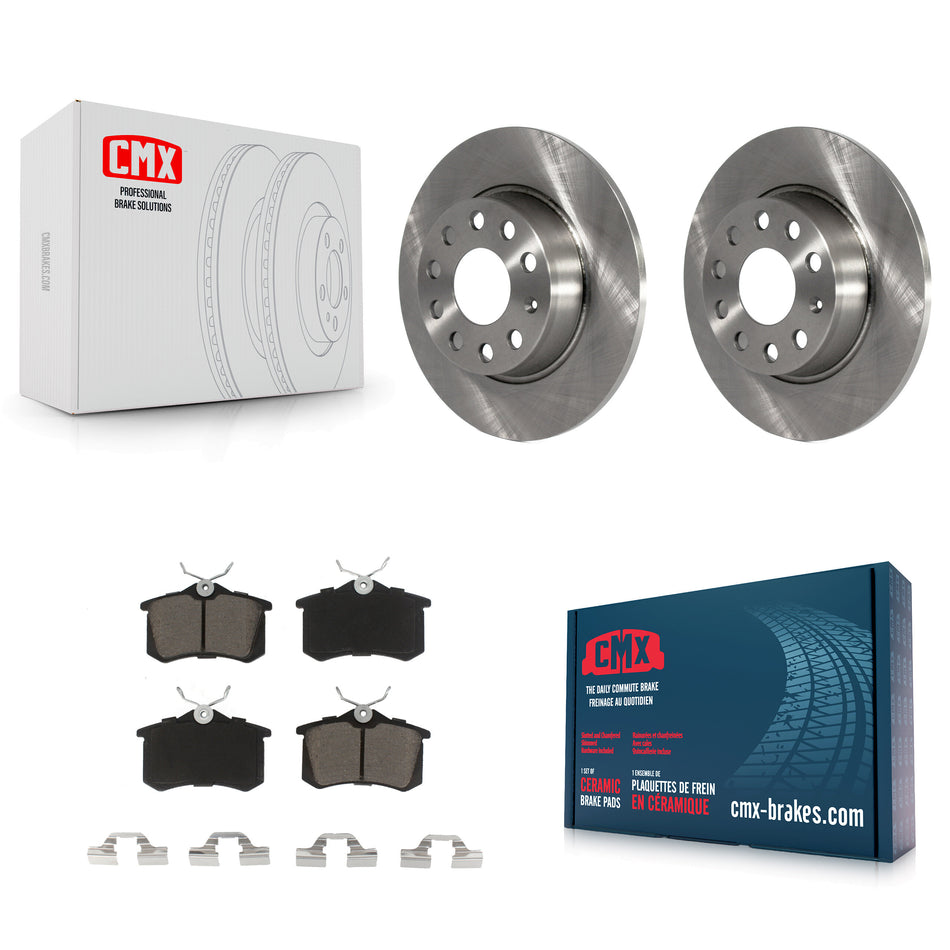Rear Disc Brake Rotors And Ceramic Pads Kit For Volkswagen Beetle Golf With 272mm Diameter Rotor K8C-101692