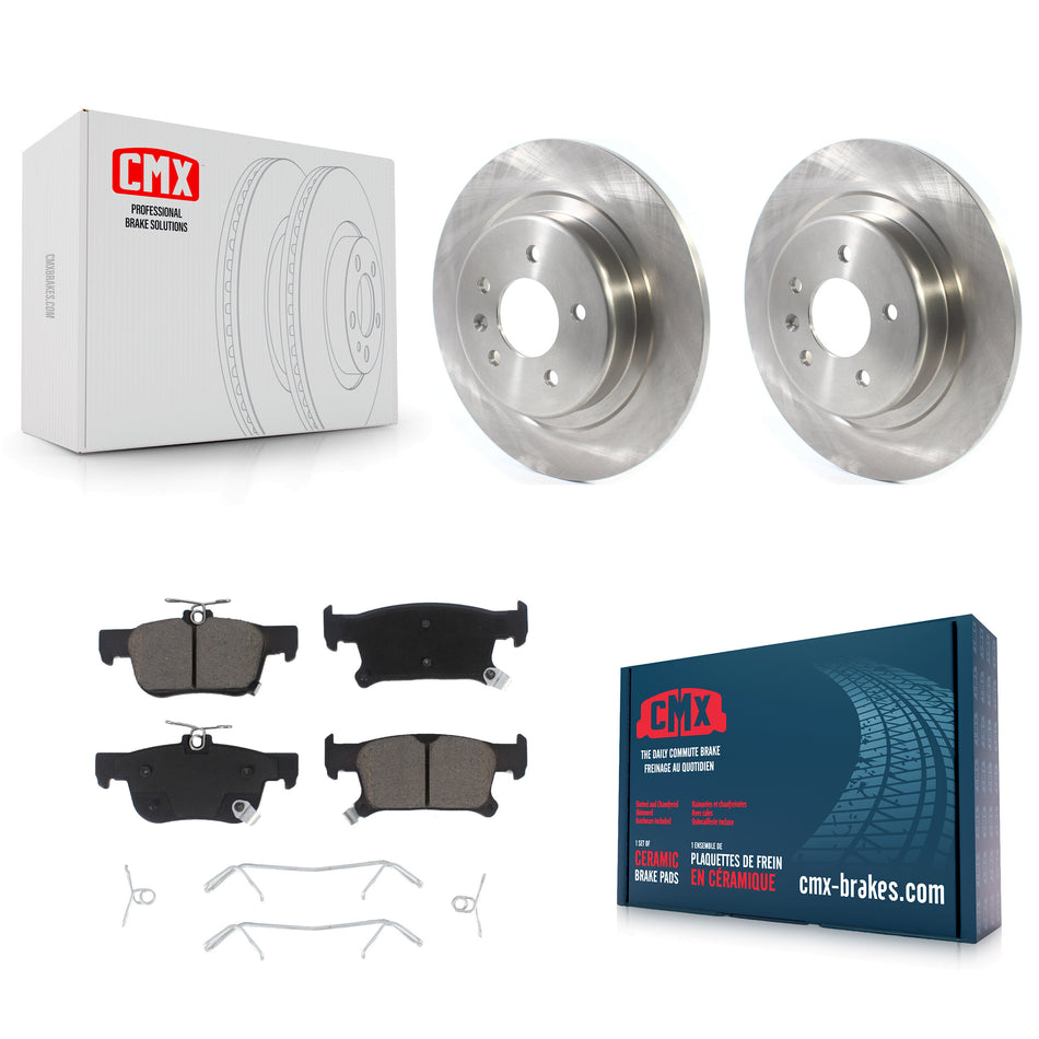 Rear Disc Brake Rotors And Ceramic Pads Kit For 2016-2018 Buick Envision With 315mm Diameter Rotor K8C-101697