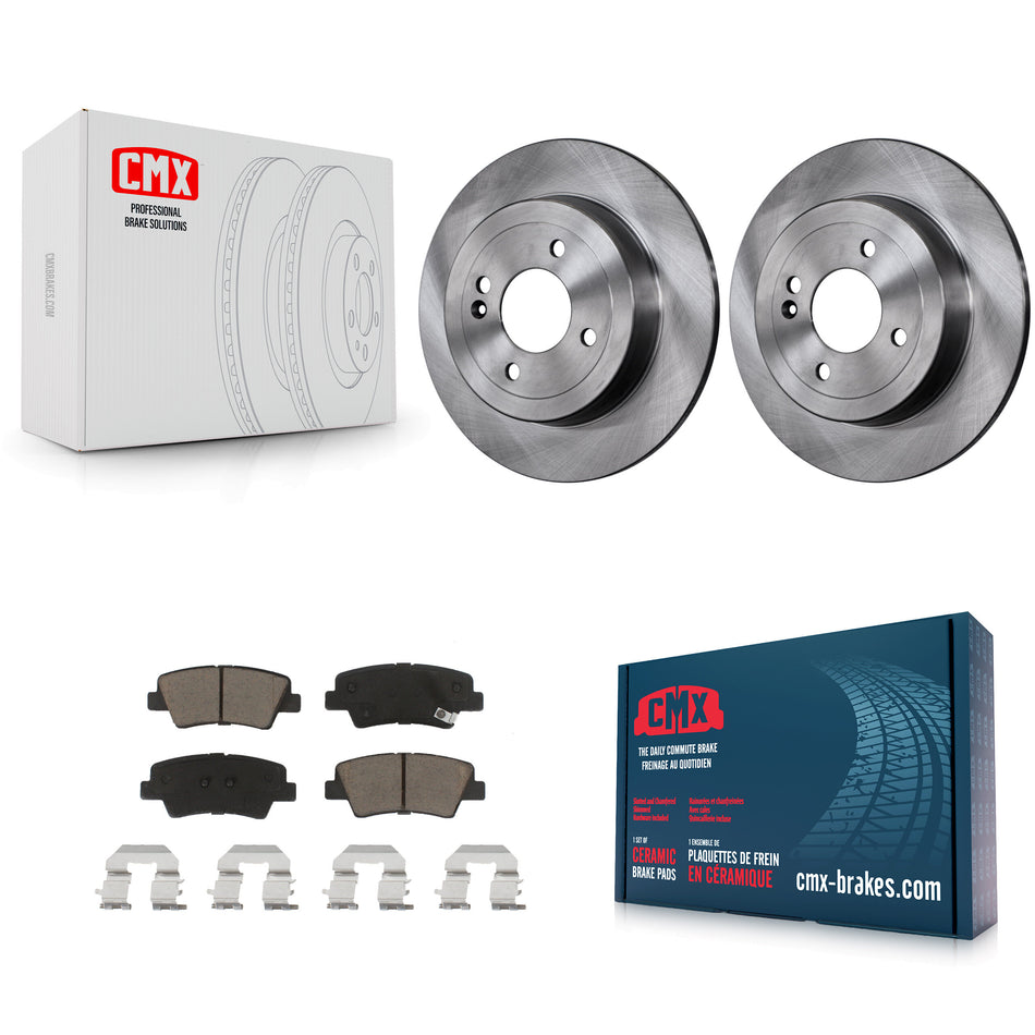 Rear Disc Brake Rotors And Ceramic Pads Kit For 2011 Hyundai Accent K8C-101707