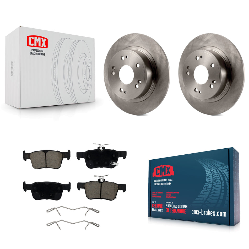 Rear Disc Brake Rotors And Ceramic Pads Kit For 2018-2024 Honda Accord K8C-101712