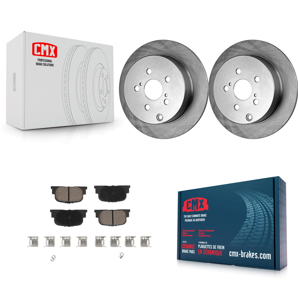 Rear Disc Brake Rotors And Ceramic Pads Kit For 2005-2010 Scion tC K8C-101714