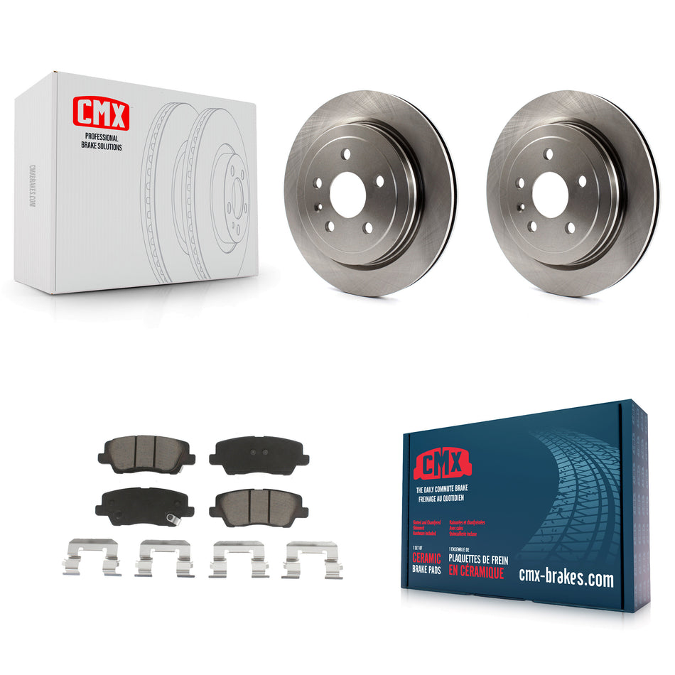 Rear Disc Brake Rotors And Ceramic Pads Kit For Cadillac CTS K8C-101719