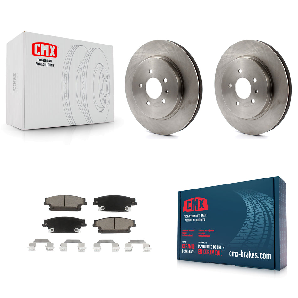 Rear Disc Brake Rotors And Ceramic Pads Kit For Cadillac STS CTS K8C-101724