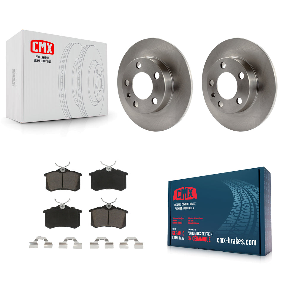 Rear Disc Brake Rotors And Ceramic Pads Kit For 2007-2010 Volkswagen Beetle K8C-101728
