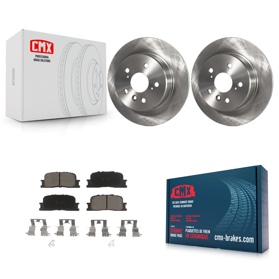 Rear Disc Brake Rotors And Ceramic Pads Kit For 2001-2003 Toyota Highlander AWD K8C-101733