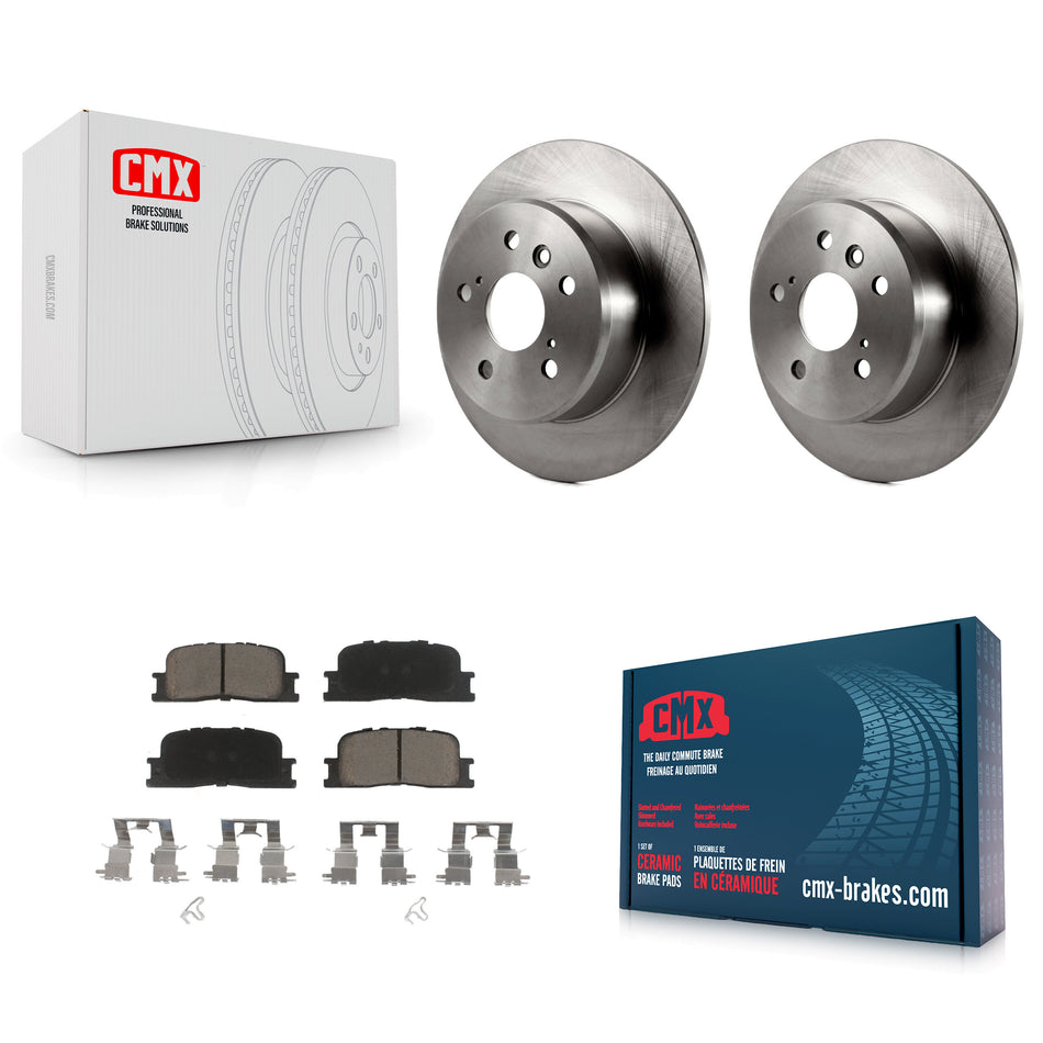Rear Disc Brake Rotors And Ceramic Pads Kit For 2001-2003 Toyota Highlander FWD K8C-101734