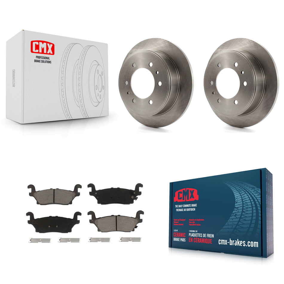 Rear Disc Brake Rotors And Ceramic Pads Kit For Hummer H3 H3T K8C-101738