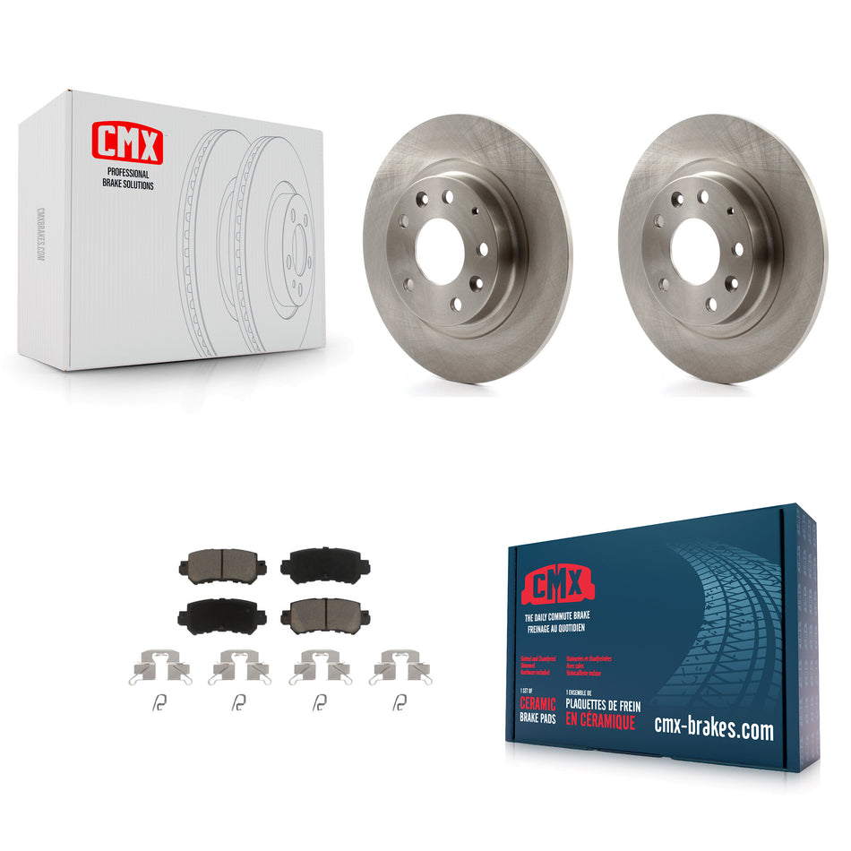Rear Disc Brake Rotors And Ceramic Pads Kit For 2016-2018 Mazda CX-3 K8C-101746