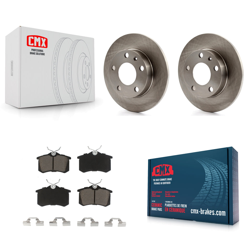 Rear Disc Brake Rotors And Ceramic Pads Kit For Audi A4 Quattro With 245mm Diameter Rotor K8C-101749
