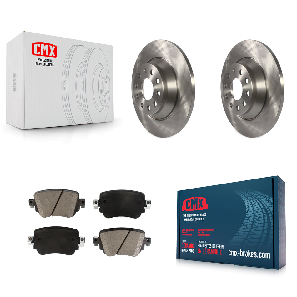 Rear Disc Brake Rotors And Ceramic Pads Kit For 2016-2018 Audi Q3 Quattro K8C-101758