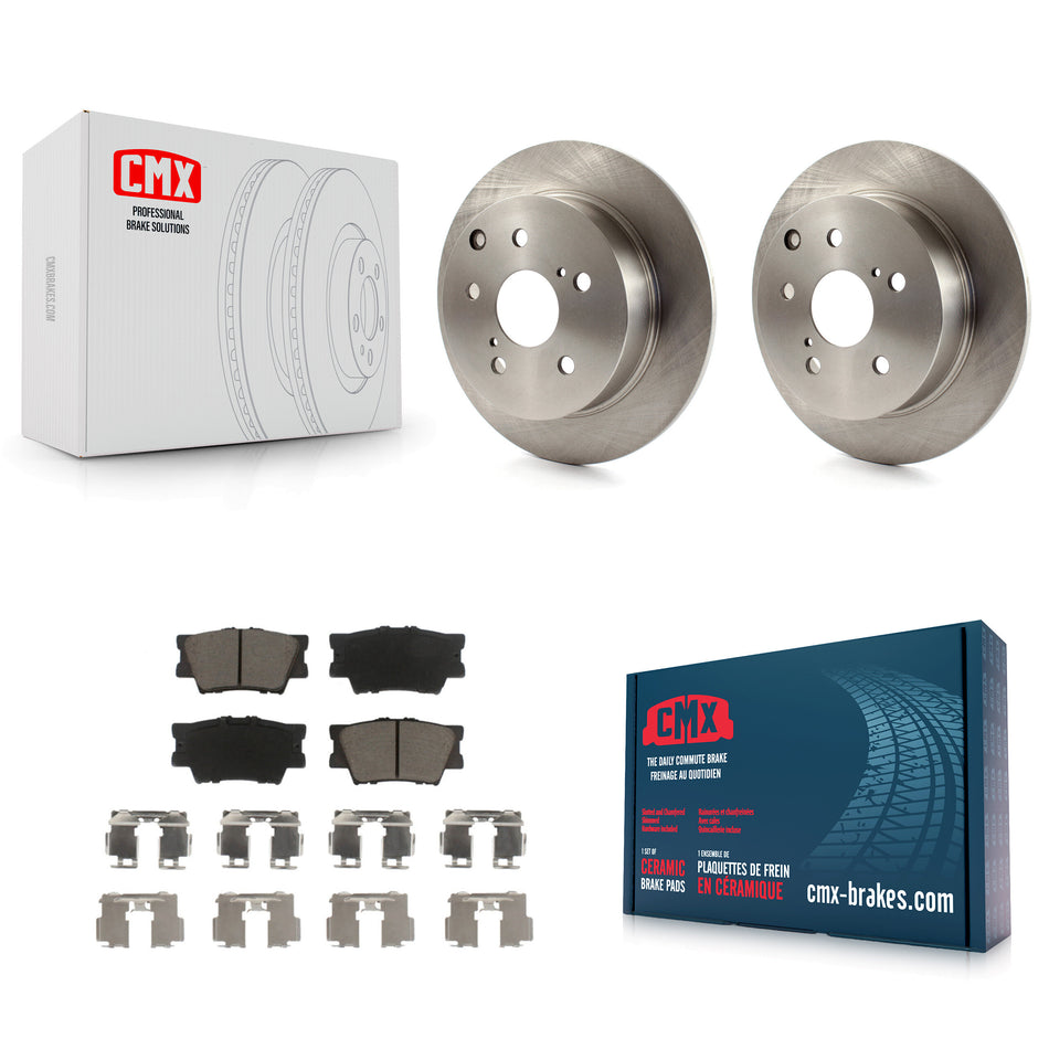 Rear Disc Brake Rotors And Ceramic Pads Kit For Toyota Matrix Pontiac Vibe K8C-101764