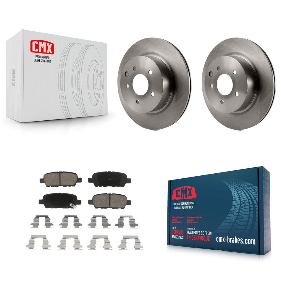 Rear Disc Brake Rotors And Ceramic Pads Kit For Nissan INFINITI Maxima G37 G35 M35 370Z 350Z QX50 EX35 G25 M45 Q40 EX37 Z K8C-101773