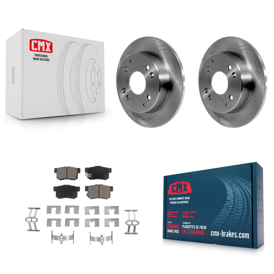 Rear Disc Brake Rotors And Ceramic Pads Kit For Honda Accord Acura CL K8C-101774