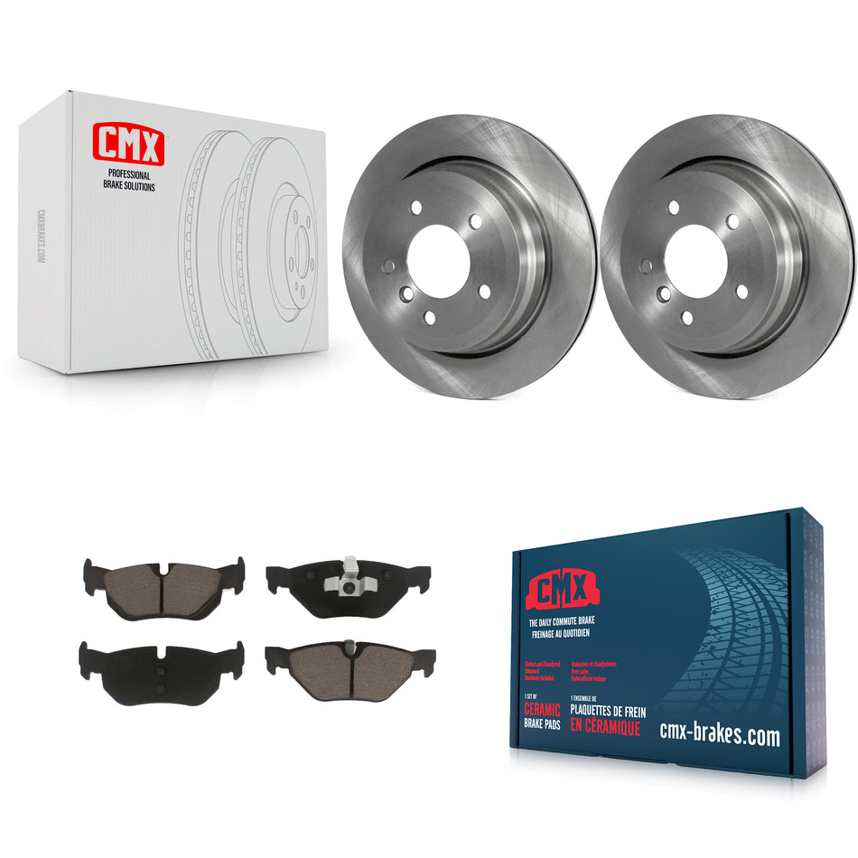 Rear Disc Brake Rotors And Ceramic Pads Kit For BMW 328i xDrive X1 328xi 325xi K8C-101776