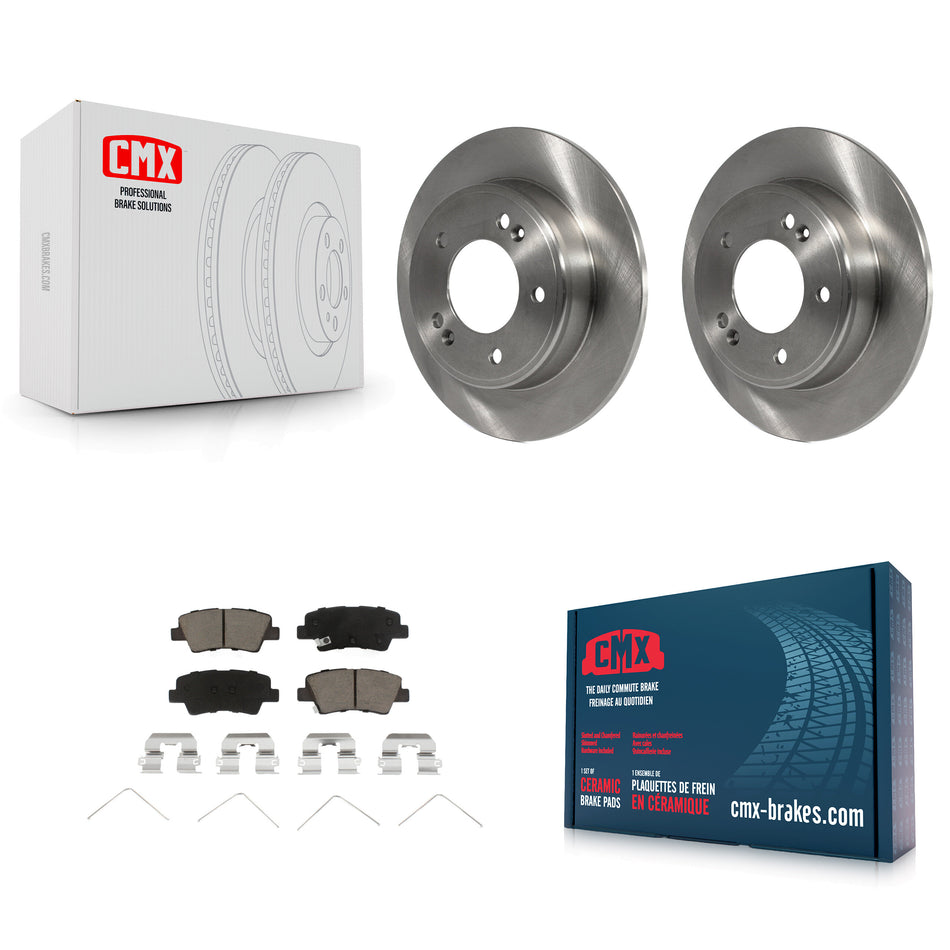 Rear Disc Brake Rotors And Ceramic Pads Kit For Hyundai Elantra Kia Soul Venue K8C-101782