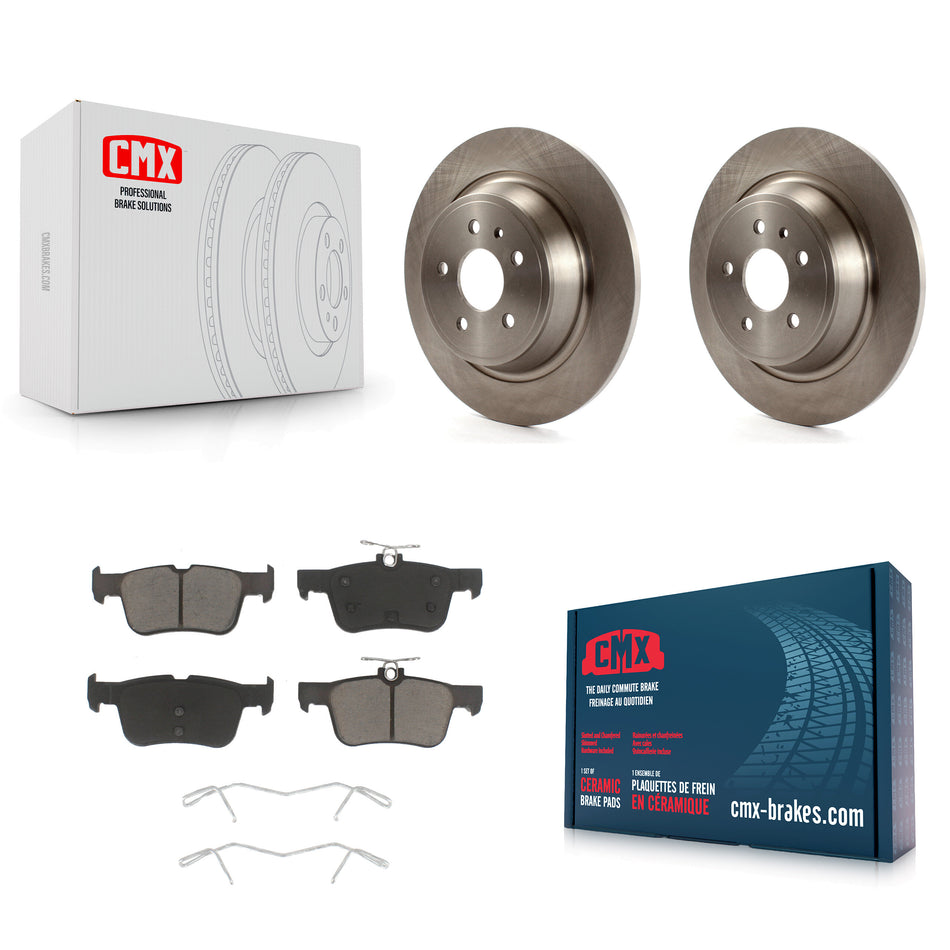 Rear Disc Brake Rotors And Ceramic Pads Kit For Ford Fusion Escape Lincoln MKC MKZ MKX Continental K8C-101790