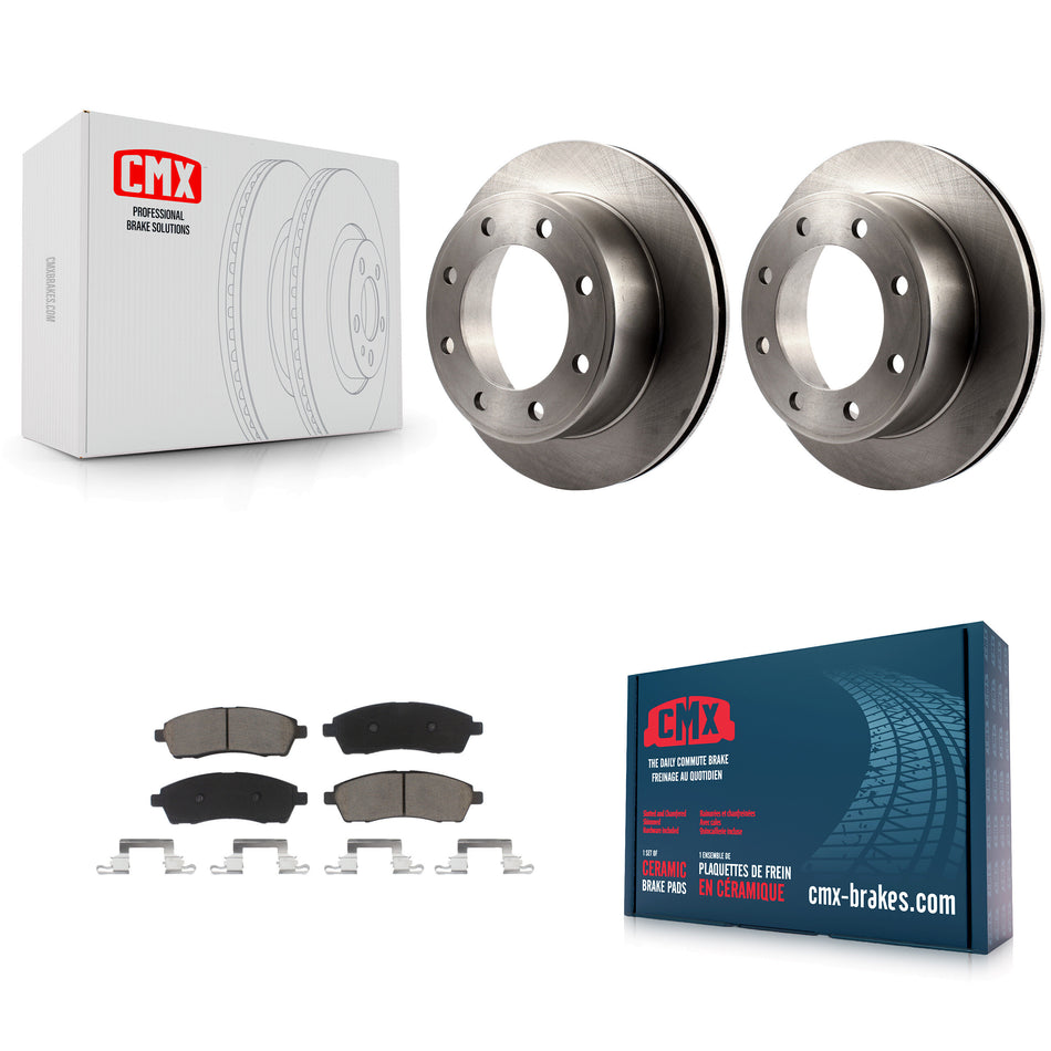 Rear Disc Brake Rotors And Ceramic Pads Kit For Ford F-250 Super Duty F-350 Excursion K8C-101793