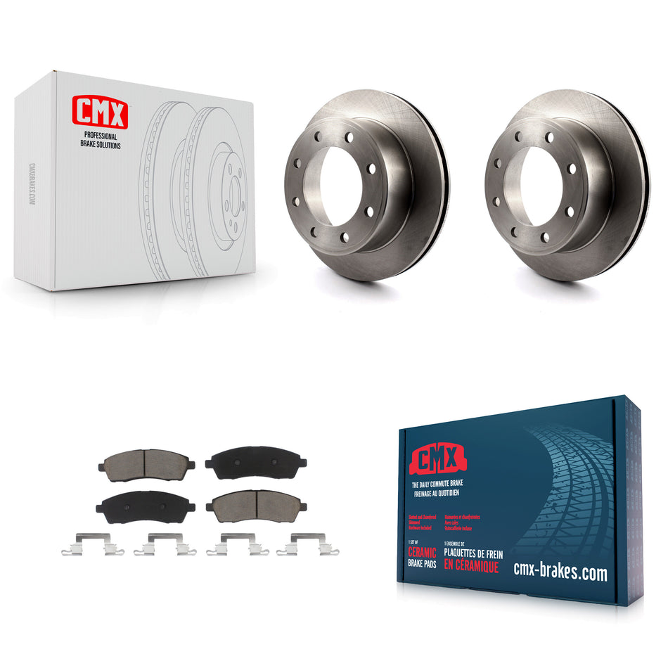 Rear Disc Brake Rotors And Ceramic Pads Kit For Ford F-250 Super Duty F-350 Excursion K8C-101793