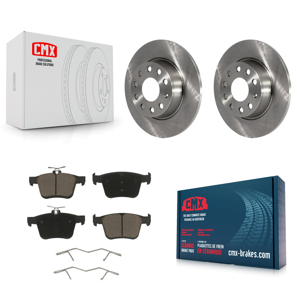 Rear Disc Brake Rotors And Ceramic Pads Kit For Audi A3 Quattro Volkswagen e-Golf Sportback e-tron K8C-101802