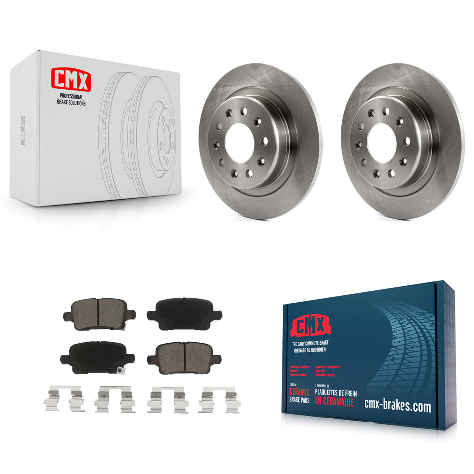 Rear Disc Brake Rotors And Ceramic Pads Kit For Chevrolet Equinox Malibu GMC Terrain Buick LaCrosse Regal TourX K8C-101808