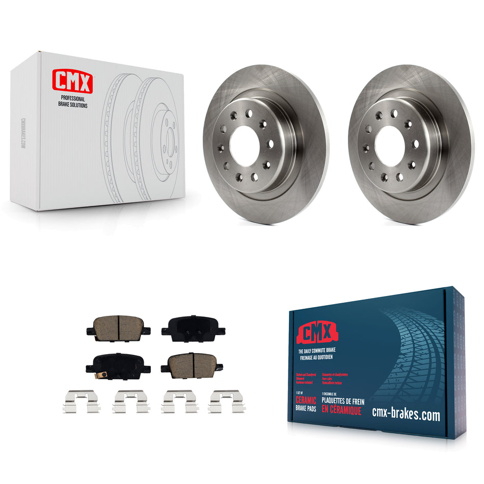 Rear Brake Rotor Ceramic Pad Kit For 2016-2022 Chevrolet Malibu With Manual Parking K8C-101809