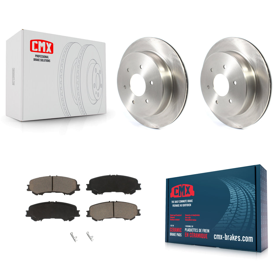 Rear Disc Brake Rotors And Ceramic Pads Kit For 2017-2022 Nissan TITAN K8C-101810