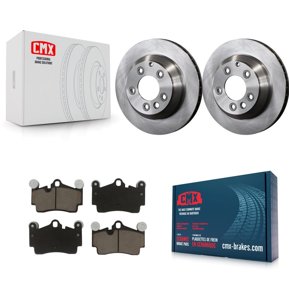 Rear Disc Brake Rotors And Ceramic Pads Kit For Audi Q7 Porsche Cayenne Volkswagen Touareg K8C-101813