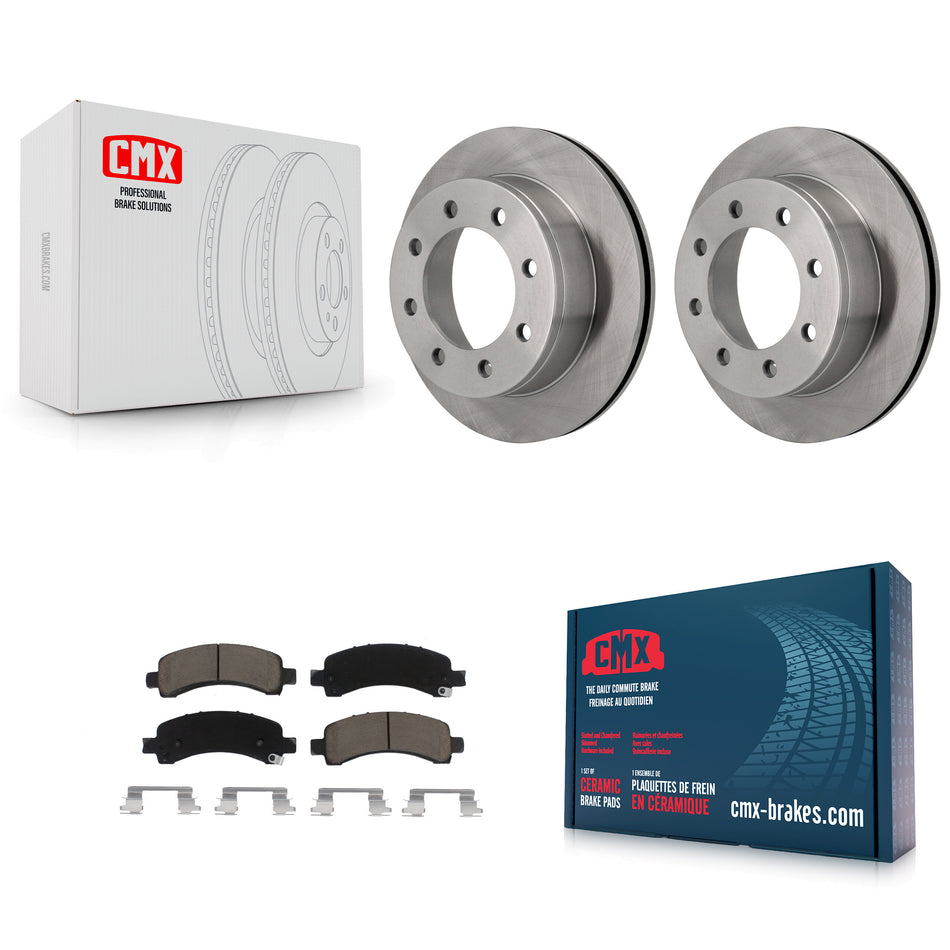 Rear Disc Brake Rotors And Ceramic Pads Kit For Chevrolet Express 3500 2500 GMC Savana K8C-101822