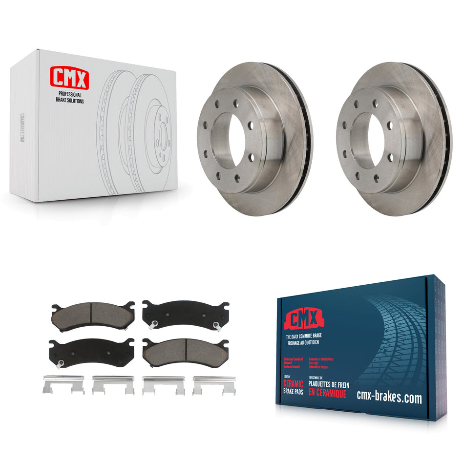 Rear Disc Brake Rotors And Ceramic Pads Kit For Chevrolet Silverado 2500 HD GMC Sierra Hummer H2 1500 Suburban Yukon XL Avalanche Classic K8C-101835