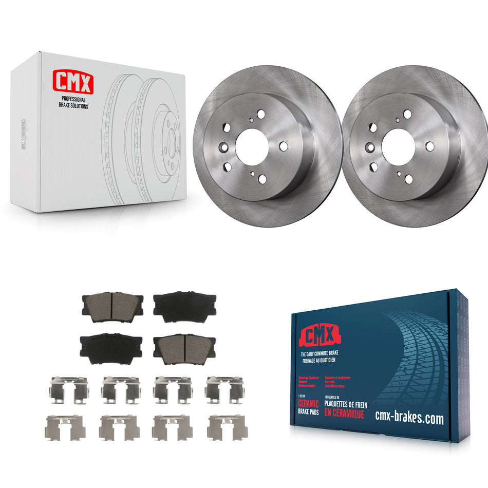 Rear Disc Brake Rotors And Ceramic Pads Kit For Toyota Camry Lexus ES350 Avalon ES300h K8C-101847
