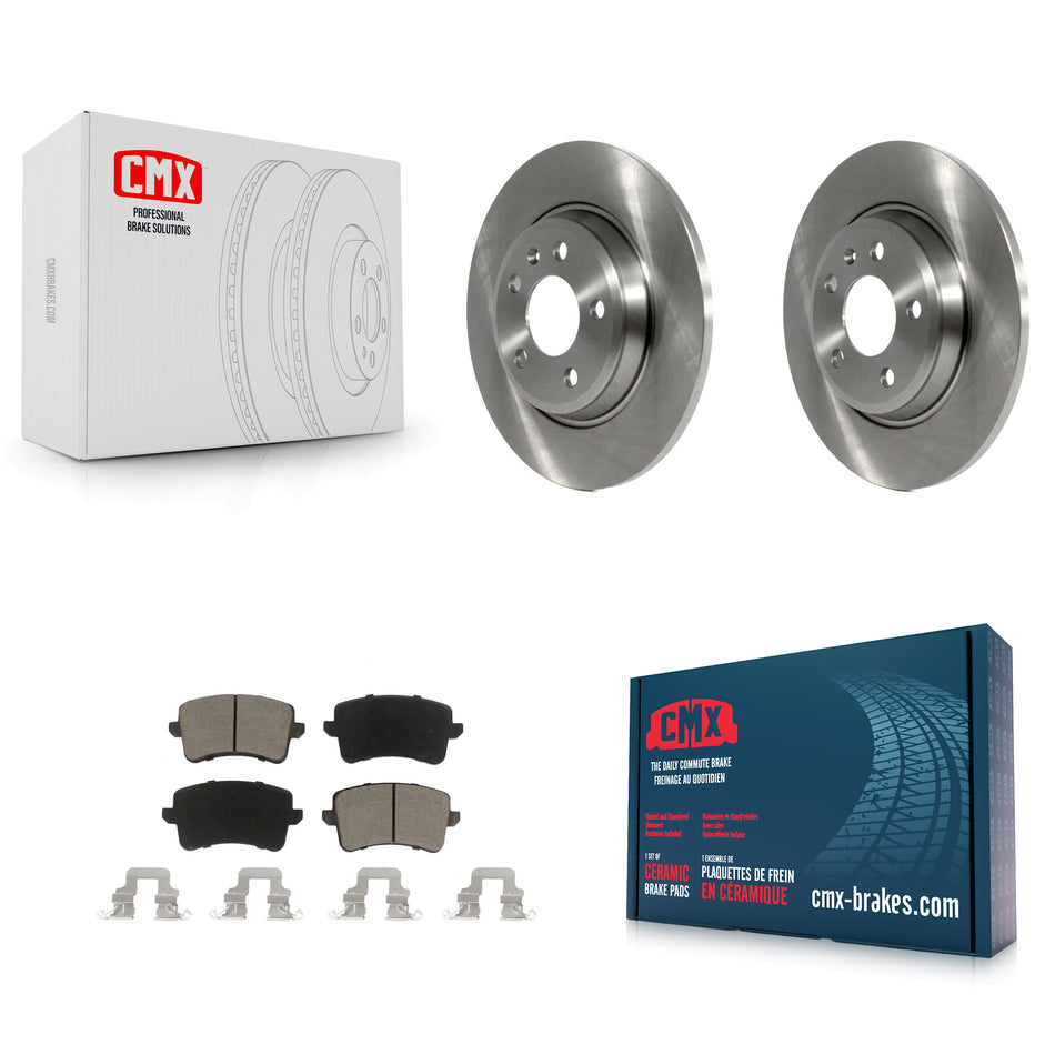 Rear Disc Brake Rotors And Ceramic Pads Kit For Audi Q5 A4 Quattro A5 allroad S5 K8C-101849