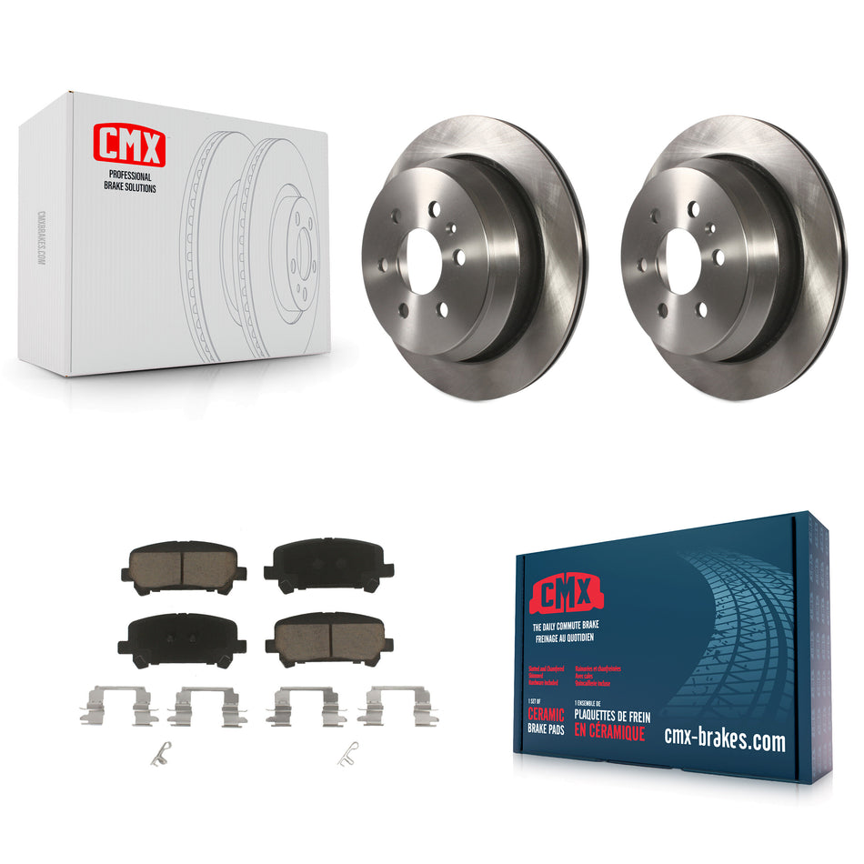 Rear Disc Brake Rotors And Ceramic Pads Kit For 2015-2020 Chevrolet Colorado GMC Canyon K8C-101858