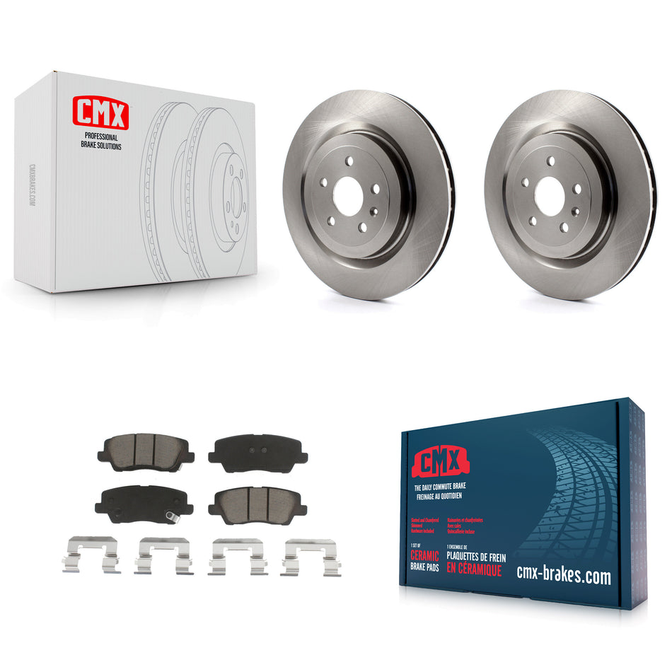 Rear Disc Brake Rotors And Ceramic Pads Kit For 2015 Cadillac CTS 6.2L K8C-101861