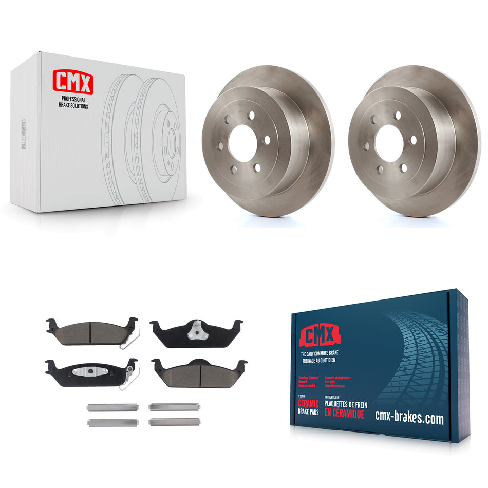Rear Disc Brake Rotors And Ceramic Pads Kit For 2003-2004 Dodge Dakota K8C-101865