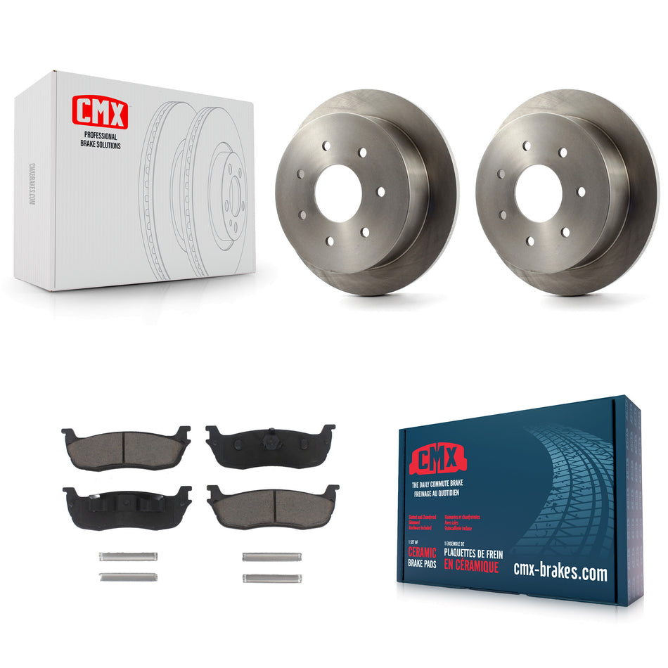 Rear Disc Brake Rotors And Ceramic Pads Kit For Ford F-150 F-250 HD K8C-101866