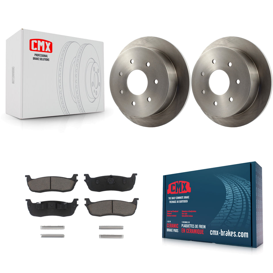 Rear Disc Brake Rotors And Ceramic Pads Kit For Ford F-150 F-250 HD K8C-101866